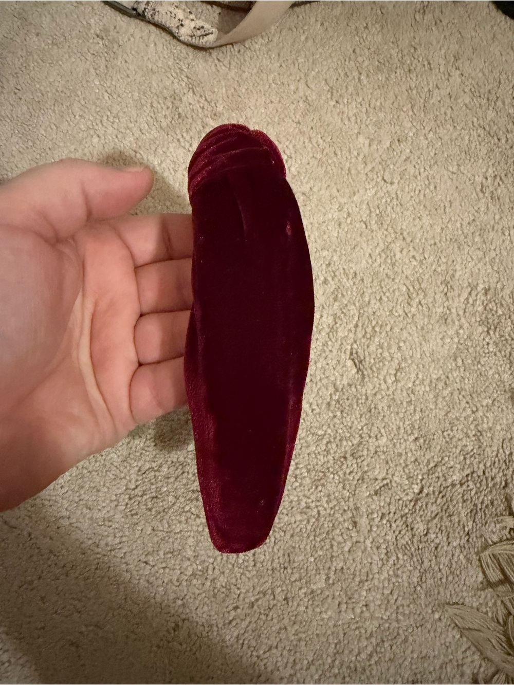 Velvet Burgundy Lele Sadoughi headband